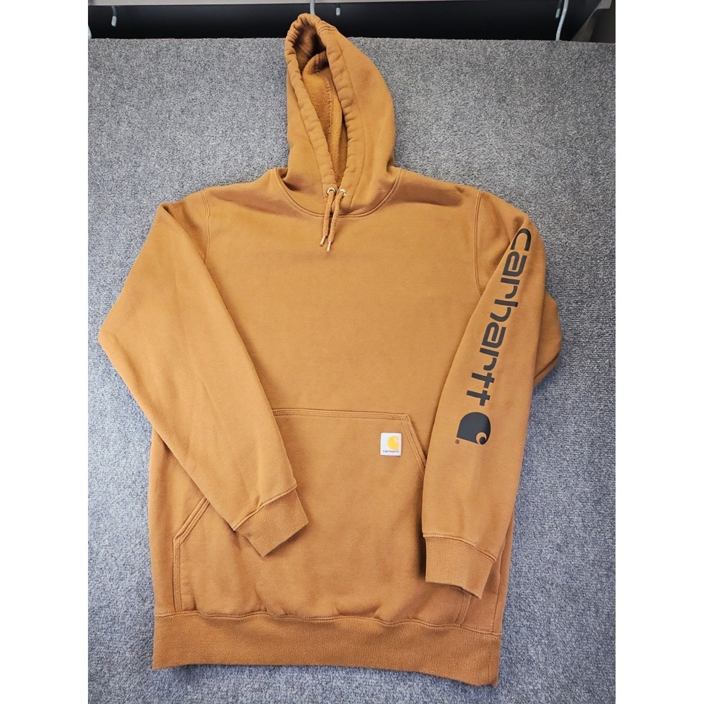 Carhartt Size Medium Iconic K288 Logo Sweatshirt, Regular Loose Fit Brown 1812